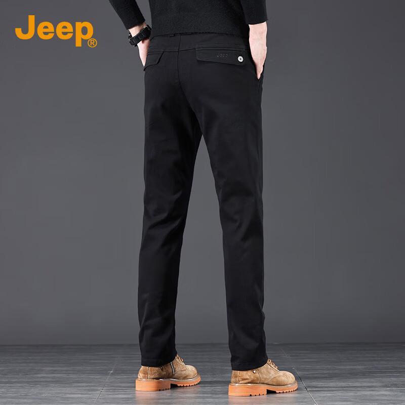 Jeep Men's Straight-Leg Casual Business Trousers
