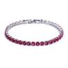 2025 New Fashion Green Crystal Friendship Bracelets Bangles for Women Silver Color Round Zircon Charm Bracelet Braclet Gifts