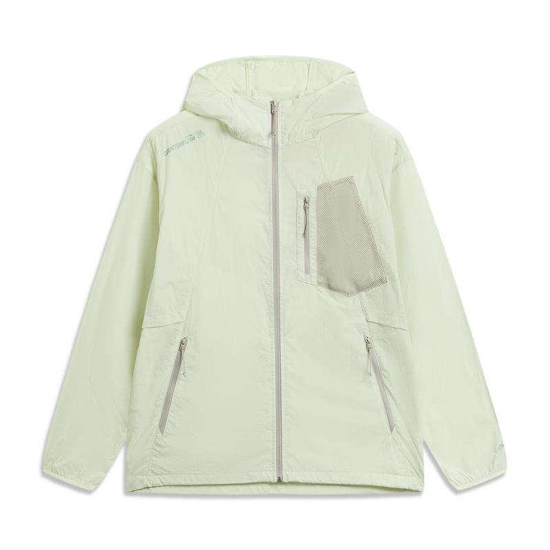 

Li-Ning Lightweight Cool Feel Water-Resistant UPF50+ Sun Protection Outdoor Jacket Men jackets White Green AFDW207-2 L