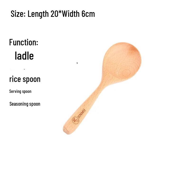 Деревянные сервировочные ложки ZISIZ с длинной ручкой (3-Pack)