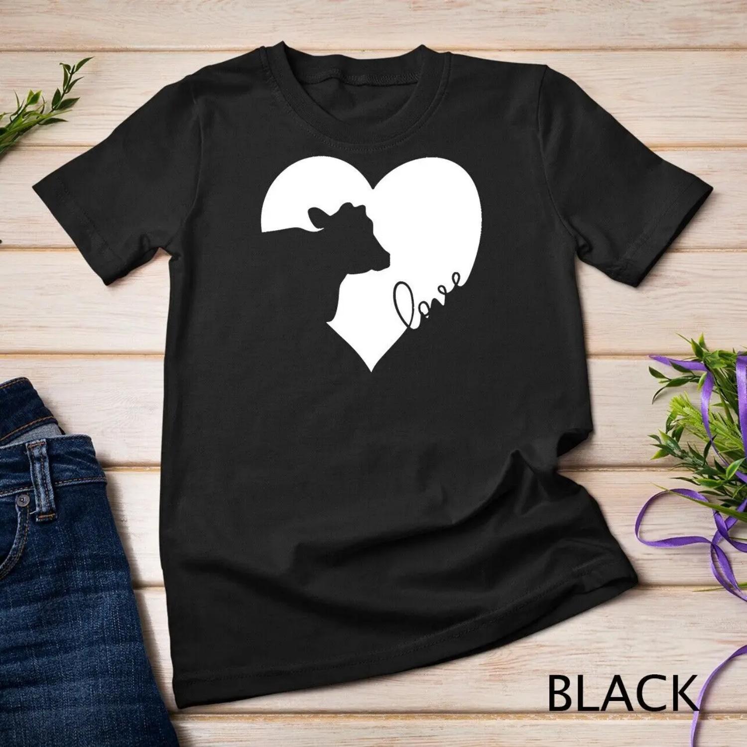 

Cow in Heart Cows Love T Shirt XXXXXL чорний