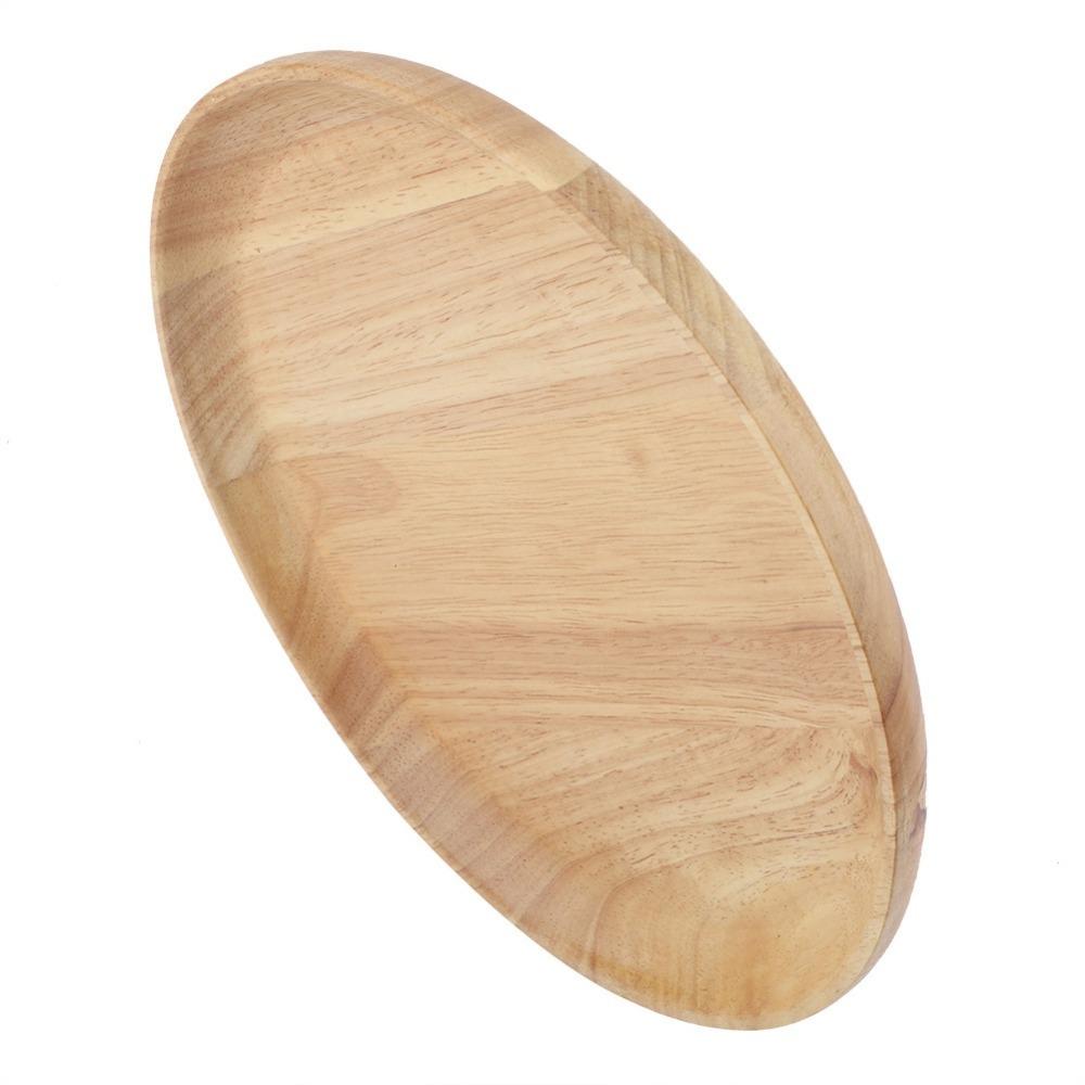 Wood Serving Tray Round Shape Serving Plate Decorative Food Tray Home Use