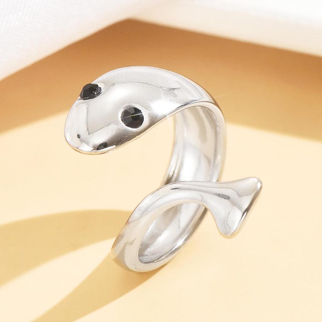 Cross-Border Casual Resort Stainless Steel Glossy Dolphin Ring - Women's Ocean Animal Jewelry