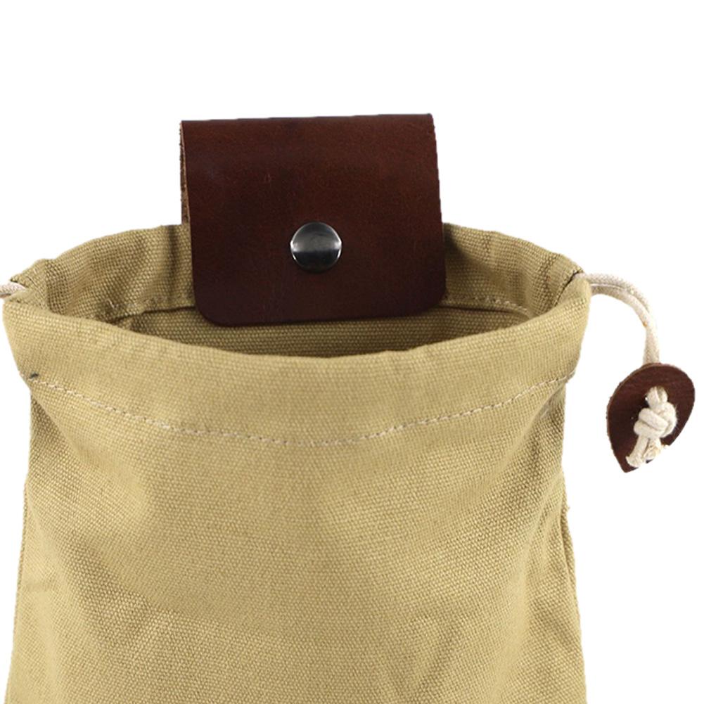 Fruit Picking Bag Collapsible Bushcraft Leather Pu Hunting Belt Bag Gathering Bag Portable Bushcraft Bag for Hiking