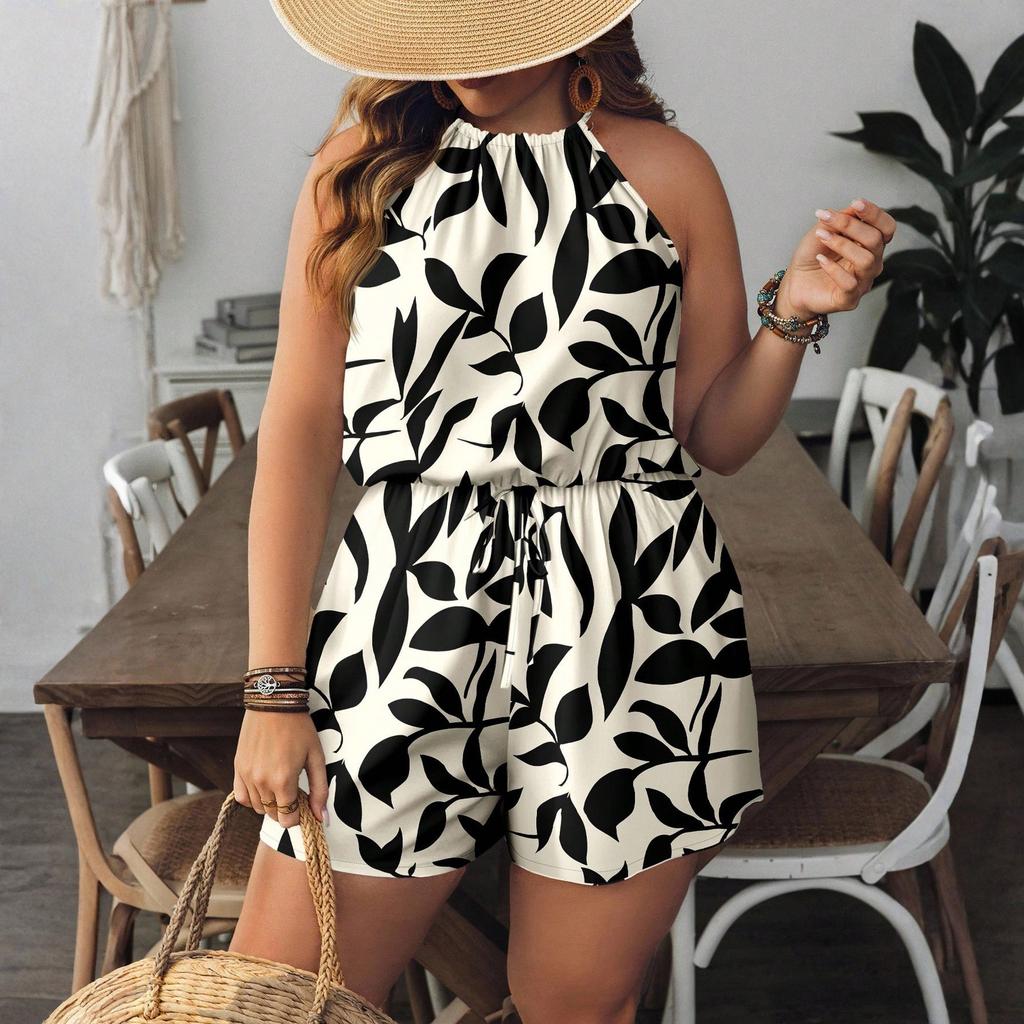 Women's Fashionable Casual -color One-piece Pants