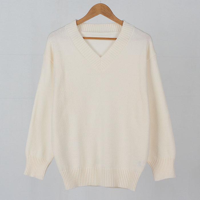 Ppaeppae V-Neck Soft Loose Fit Knit T-Shirt 4 Colors