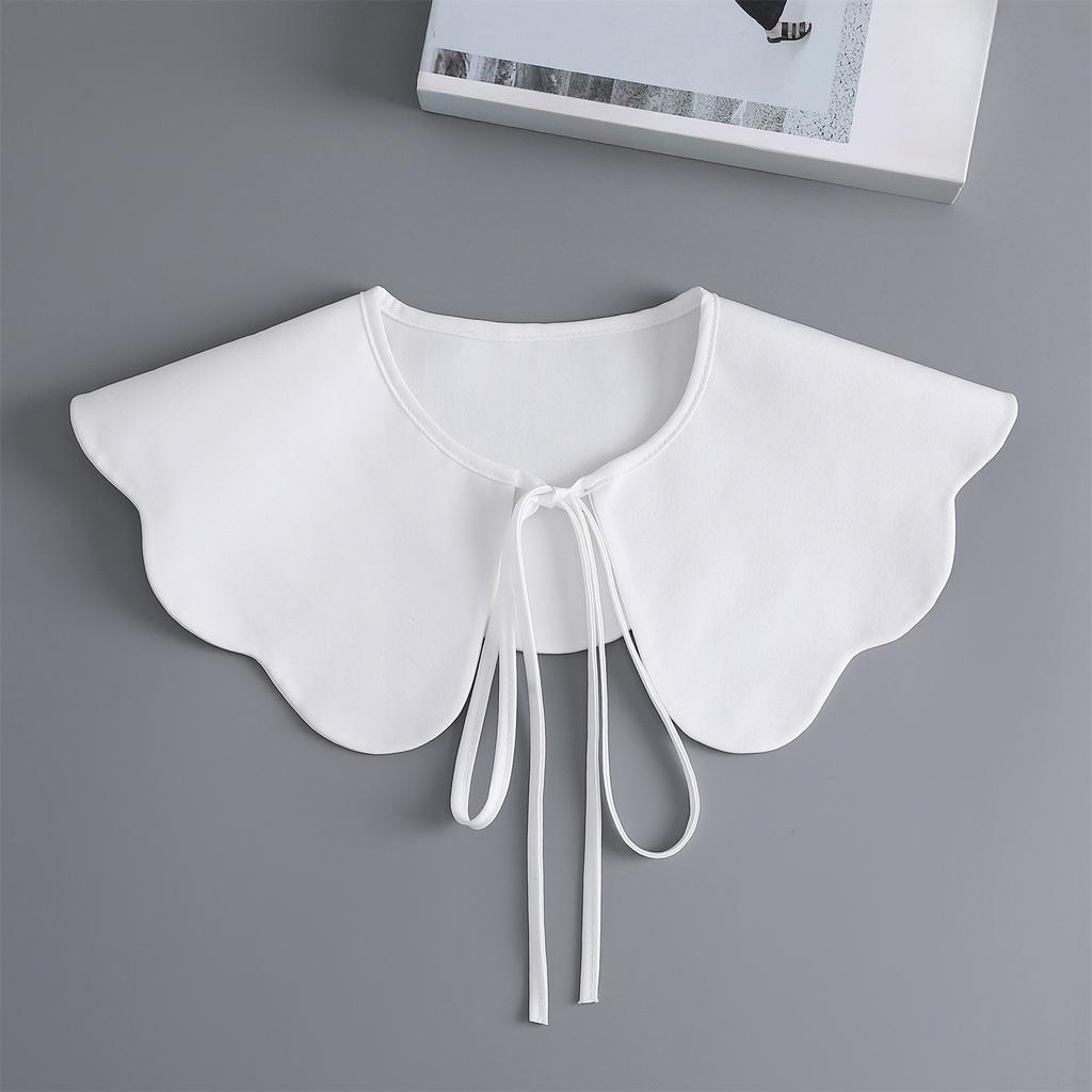 Women Lace Shirt Detachable Collar Wraps Blouse Tops Lapel Fake Collar Shawls Ladies Dress Small Cape Fuax Cols Decor