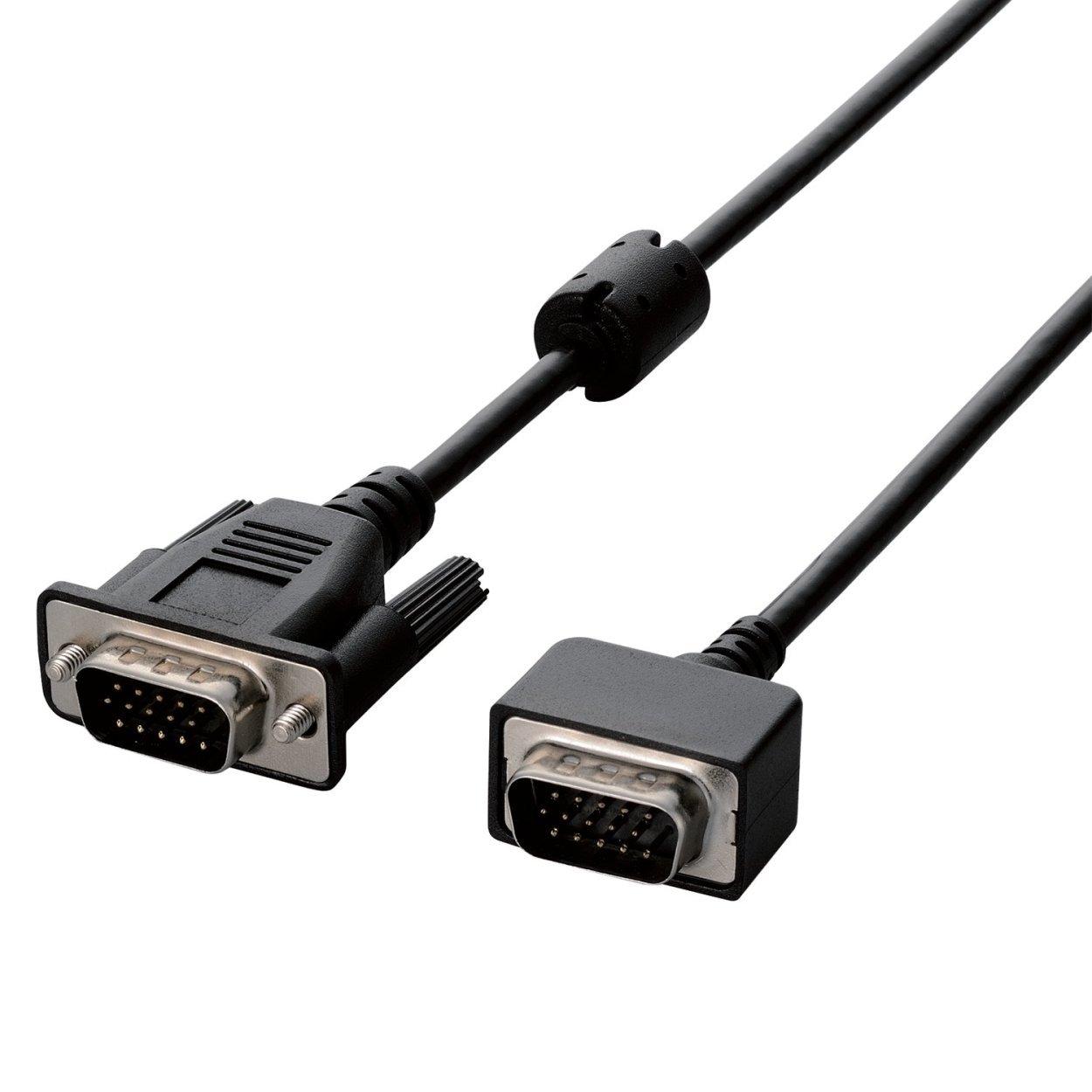 

ELECOM Display VGA to Small Cable, D-Sub 15-Pin, VGA, Connector, 5.0m, Black, CAC-C50BK чорний