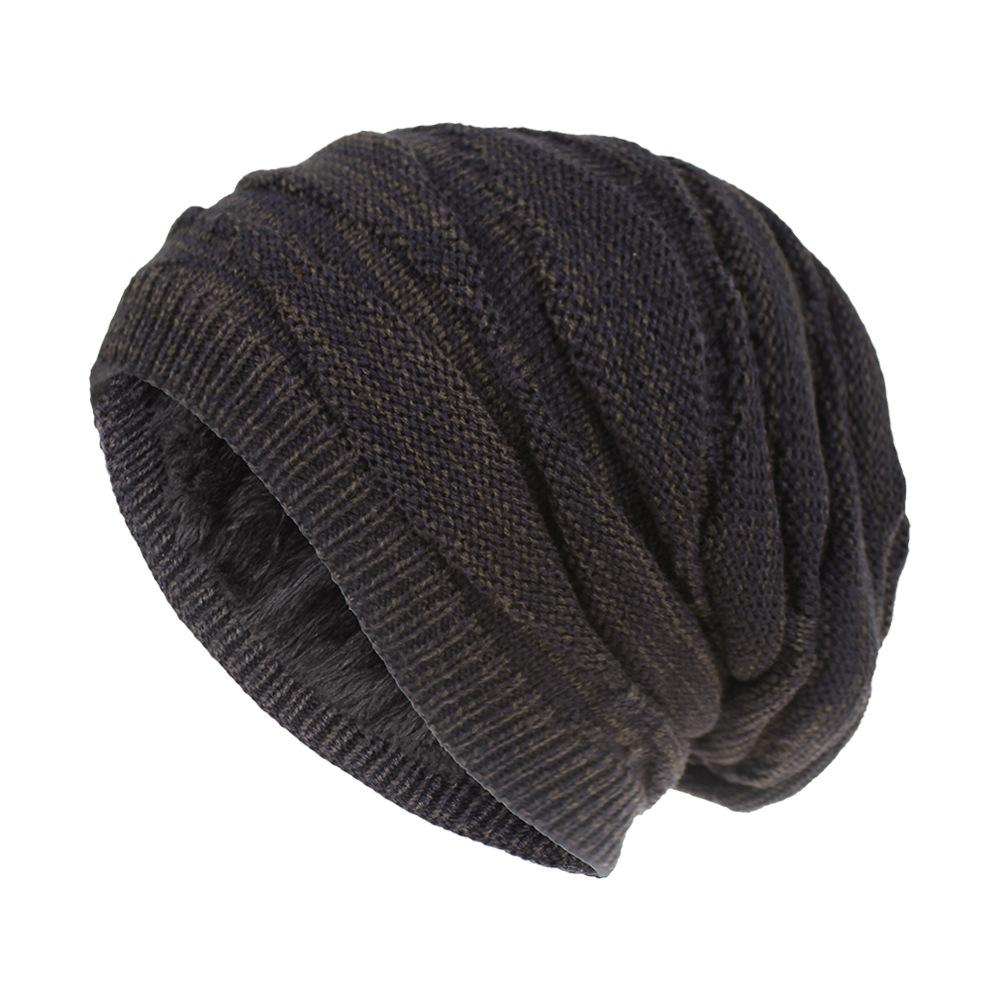 Gestrickte Mützen für Damen Herren Fleecegefüttert Ski Skull Cap Slouchy Wintermütze Übergroße Grobstrick Winter Slouchy Beanie Mützen