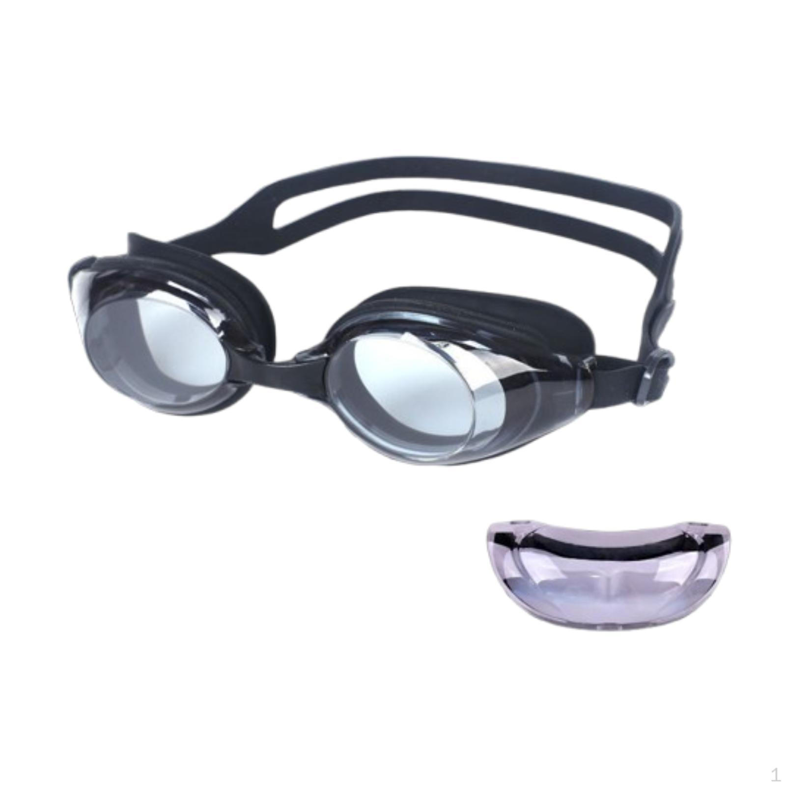 

Men Women Swim Goggles for Water Activities, Anti Fog Eyewear Pool and Beach чорний