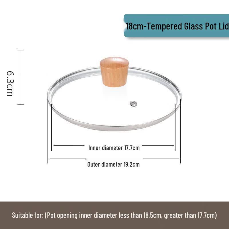 Qiwei Universal Visible Glass and Stainless Steel Pot Lid