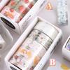 5 Rolls Of 1.8" * 3.23" Cute Transparent Midsummer Daisy Decorative Stickers DIY Materials And Paper Tapes
