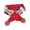 Striped Pet Christmas Scarf with Hair Ball Christmas Pet Scarf Stylish Pet Holiday Scarf  for Pets