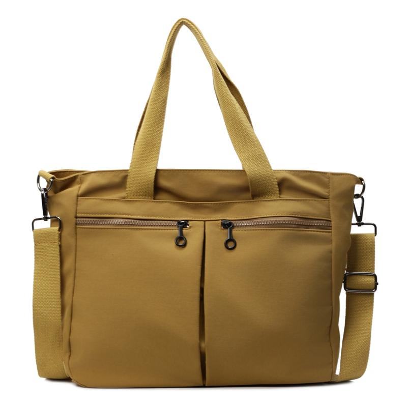 

Женская сумка-тоут Спортивная сумка для фитнеса и йоги Легкая водонепроницаемая большой вместимости Студенческая сумка через плечо жёлтый