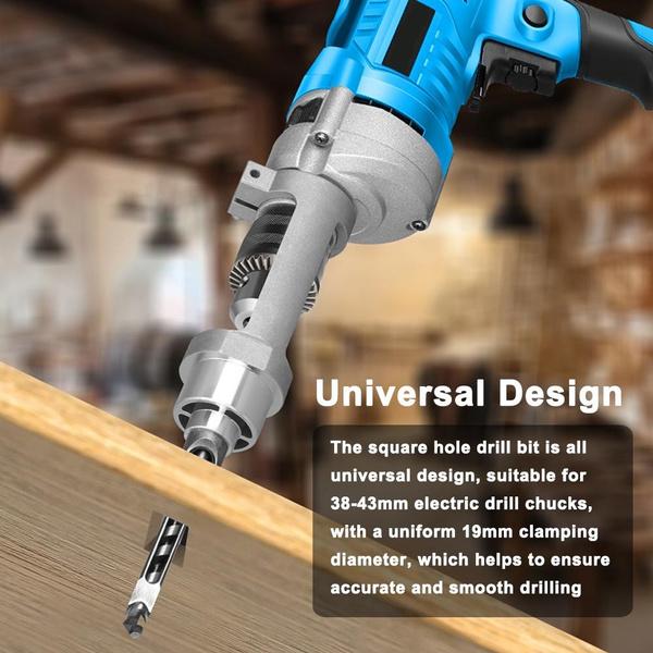 1PC Aluminum Hole Drill Bit Adapter Woodworking Fixing Bracket Drill Bit Professional Attachment Joint Mortiser Bit for Hand Drill
