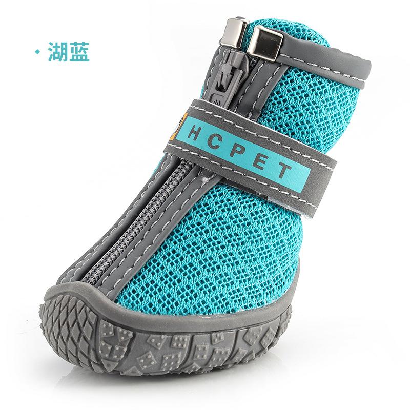 

21 years of new pet dog shoes, small and medium-sized dog wear-resistant and breathable outdoor hiking shoes batch Teddy French combat shoes 1# синій