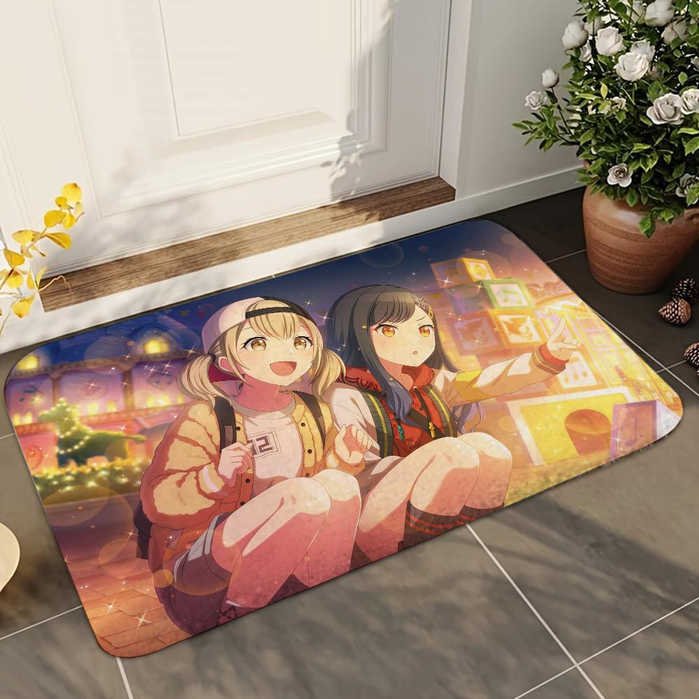 1pc Project S-Sekai Bathroom Absorbent Mats Anti-Slip Mats Home Decor Supplies Carpets Home Kitchen Floor Mats