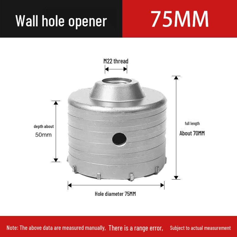 Electric Impact Drill Bit for Cement and Brick Walls - Dry Drilling Opener for Air Conditioner and Water Pipe Installations