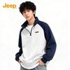 Men's Color Block Stand-Collar Half-Zip Pullover