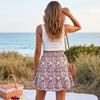 Women's Floral Print High Waist Ruffle Hem Skirt with Built-in Shorts, Casual Summer Outfit