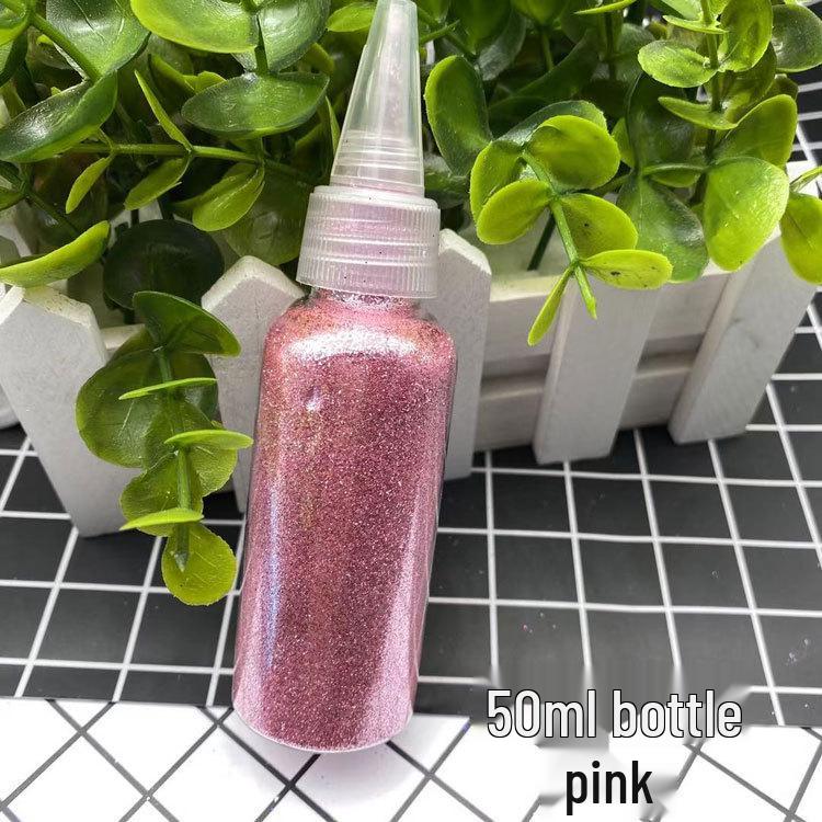 50ml Gold Glitter Powder with Flakes for Children's DIY Projects - Bright, Shiny Powder for Painting and Cross Stitch