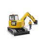 Mini pelleteuse caterpillar bruder 2466 - echelle 1:16 - 41 cm - jaune