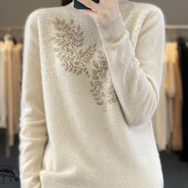 Dame Høst og Vinter Mote Allsidig Basis Genser Genser Myk Pullover Genser