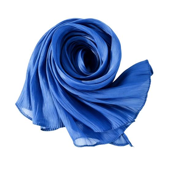 Women Turban Large Size Long Scarf Satin Crepe Fabric Breathable Soft Sheen Headscarf Vacation Photography Sun Protection Shawl
