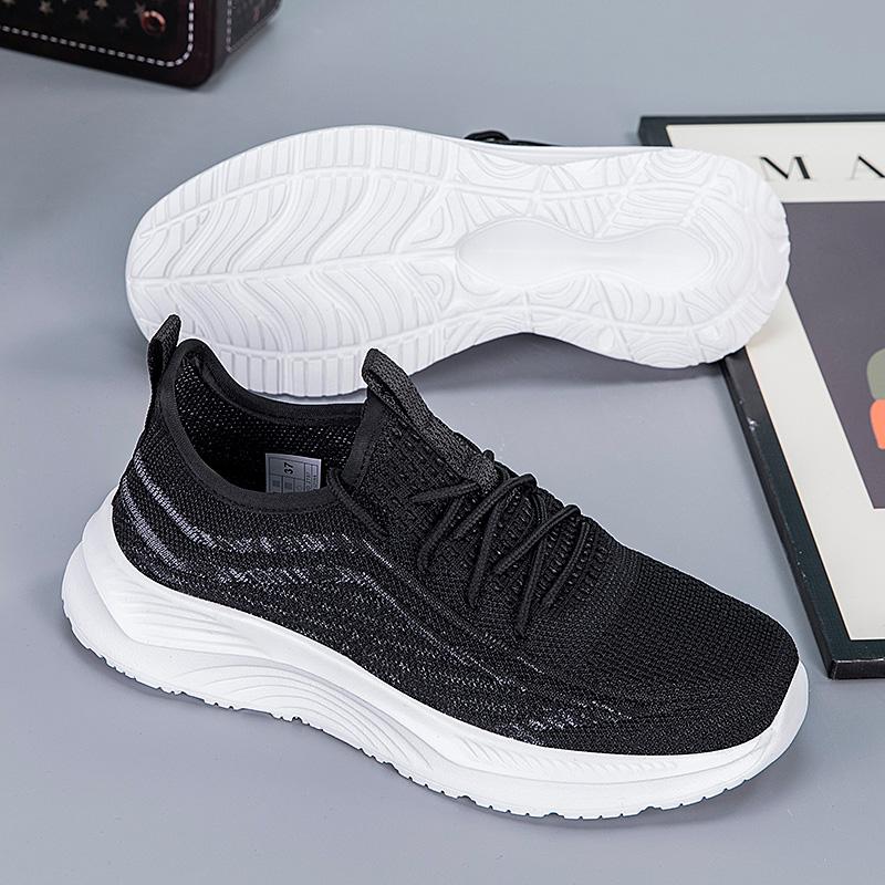 Women Casual Shoes 2025 Hot Sale Breathable Air Mesh Slip-on Female Sock Footwear Outdoor Sneakers Thick Bottom Platforms Big 43