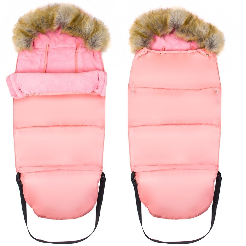 Winter sleeping bag with fur for sleds for strollers, car seats, stroller set
