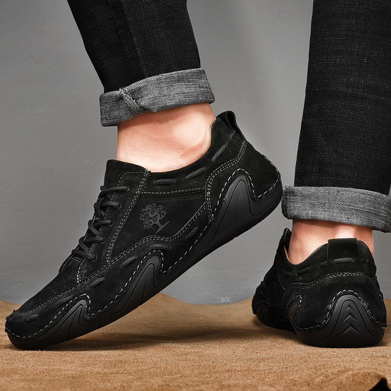 Men's Leather Casual loafers Shoes wedding Dress Shoes New Big Size  Moccasins Shoes Suede shoes High Quality zapatos Size 48