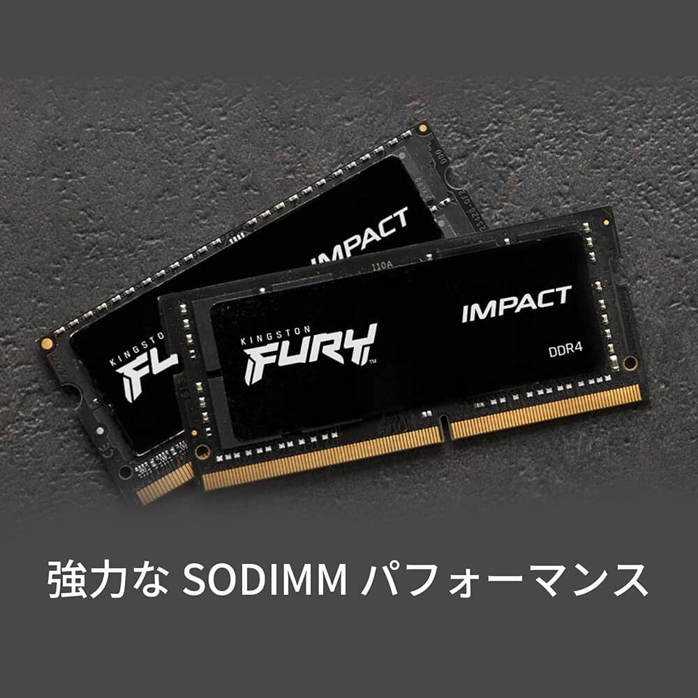 Kingston Kingston FURY Laptop-Speicher DDR4 16 GB x 2 Kingston FURY Impact CL20 Ungepuffertes SODIMM Produktlebenslange Garantie 3200 MT/s 1,2 V KF432S20IBK2/32