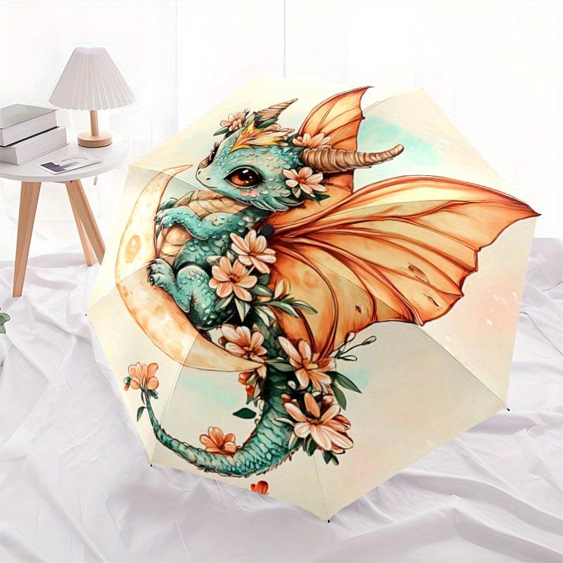 

1pc Automatic Opening/Closing Umbrella with Portable Tri-Fold Design, 8-Bone Iron Frame - Outdoor, for Festivals, Travelers, Daily Use, and Gift-