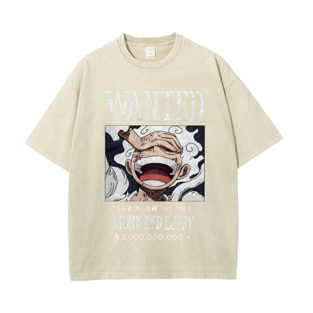 

One Piece Zoro Luffy Graphic T Shirt Unisex Women Vintage Washed Short Sleeve Tee 2026 Summer Streetwear Casual Tops Y2k Clothes M