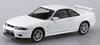 AOSHIMA The Snap Kit Series Nissan R33 Skyline White Color Coded Plastic Model 1/32 GT-R 15-C
