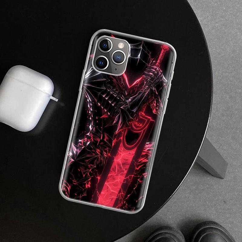 Guts B-Berserks Anime Phone Case Cover for iPhone 11 12 13 Mini 14 15 Plus 16 Pro Max 17 Air 7 8 + SE Art Customized Fundas 11 1
