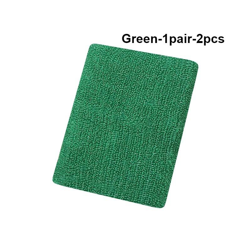 New Hot 1Pairs 2Pcs Set Breathable Cotton Wrist Sweatbands Sweat Absorbent Wristbands for Tennis Football Basketball Running Gym 1