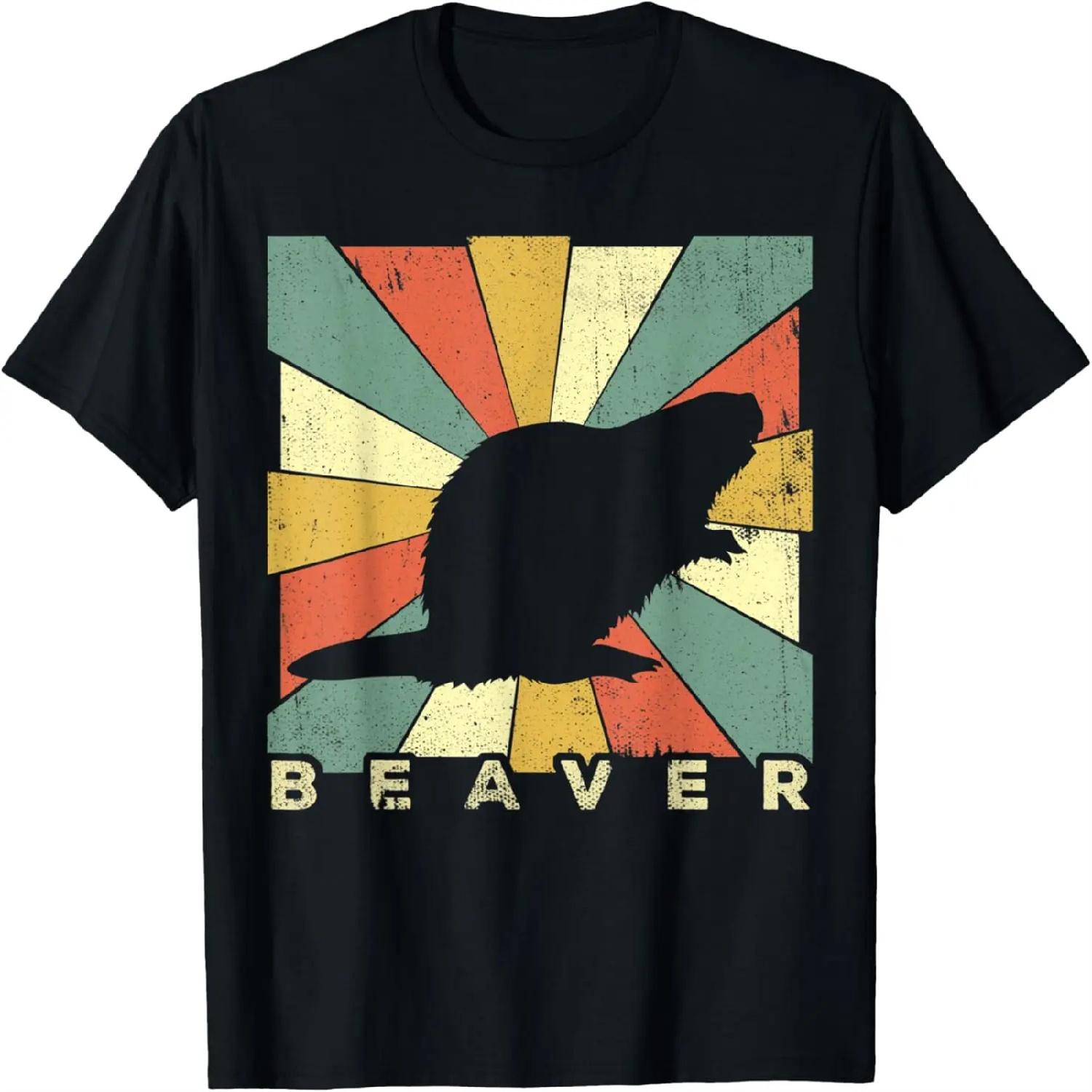 Vintage Beaver Lover Retro Style Animal T-Shirt XXXXXL разноцветный