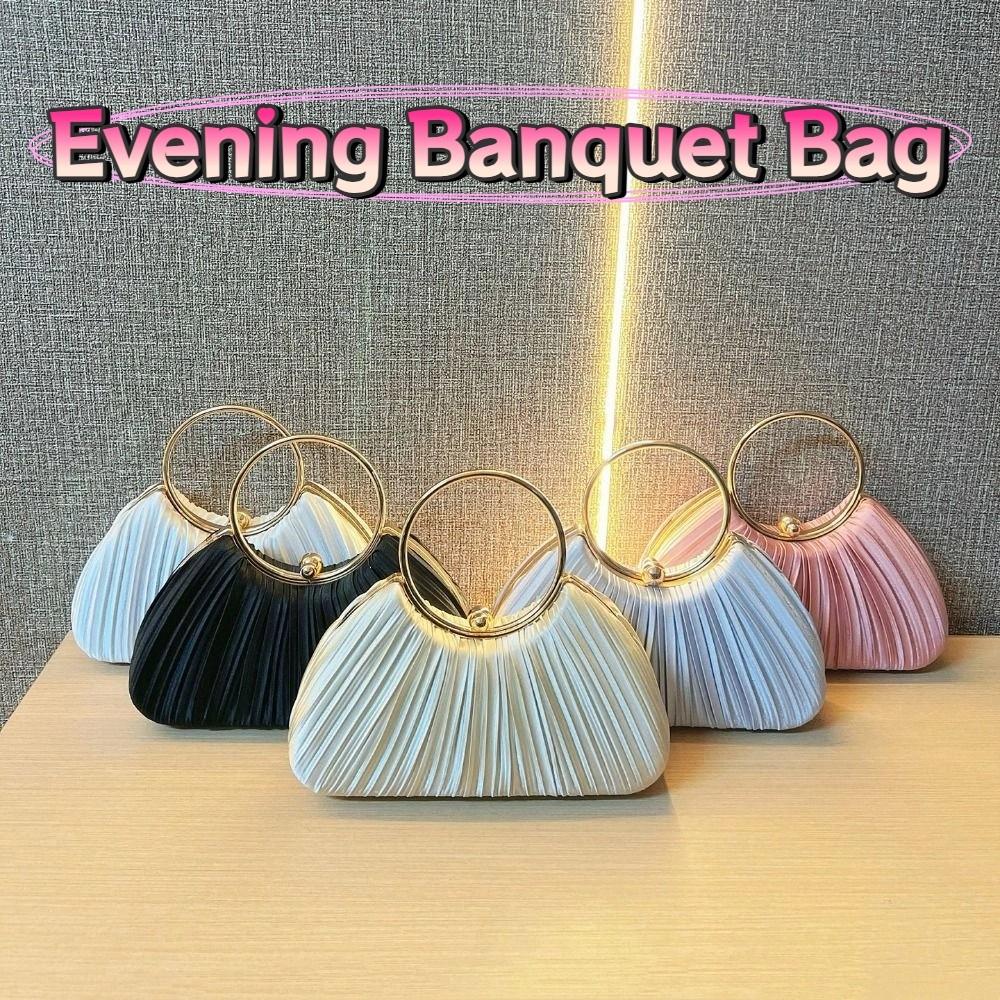 Light Luxury Evening Banquet Bag Temperament Ladies Clutch Bag Retro Wrist Bag  Women