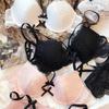 Sexy Hollow Women Underwear Summer Lace Embroidery Push Up Bra Set Bow Decoration Youth Lingerie Romantic Bras Panties Set