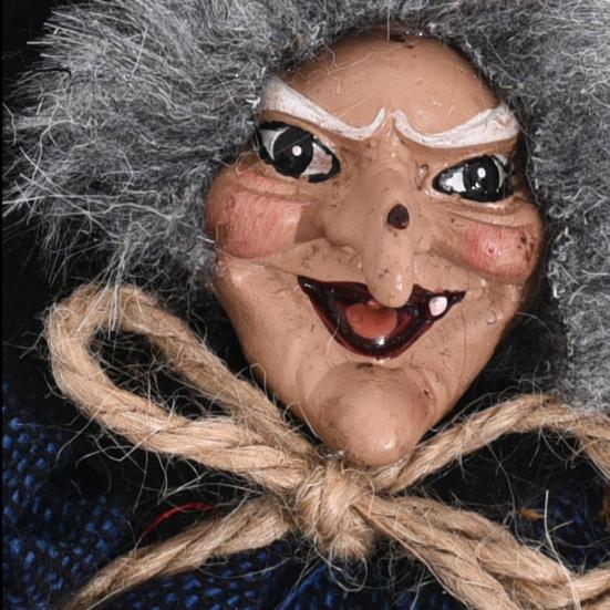 Halloween Witch Pendant Hanging Laughing Witch Broom Decoration Festival Home Decor Party Supply for Spooky Atmosphere