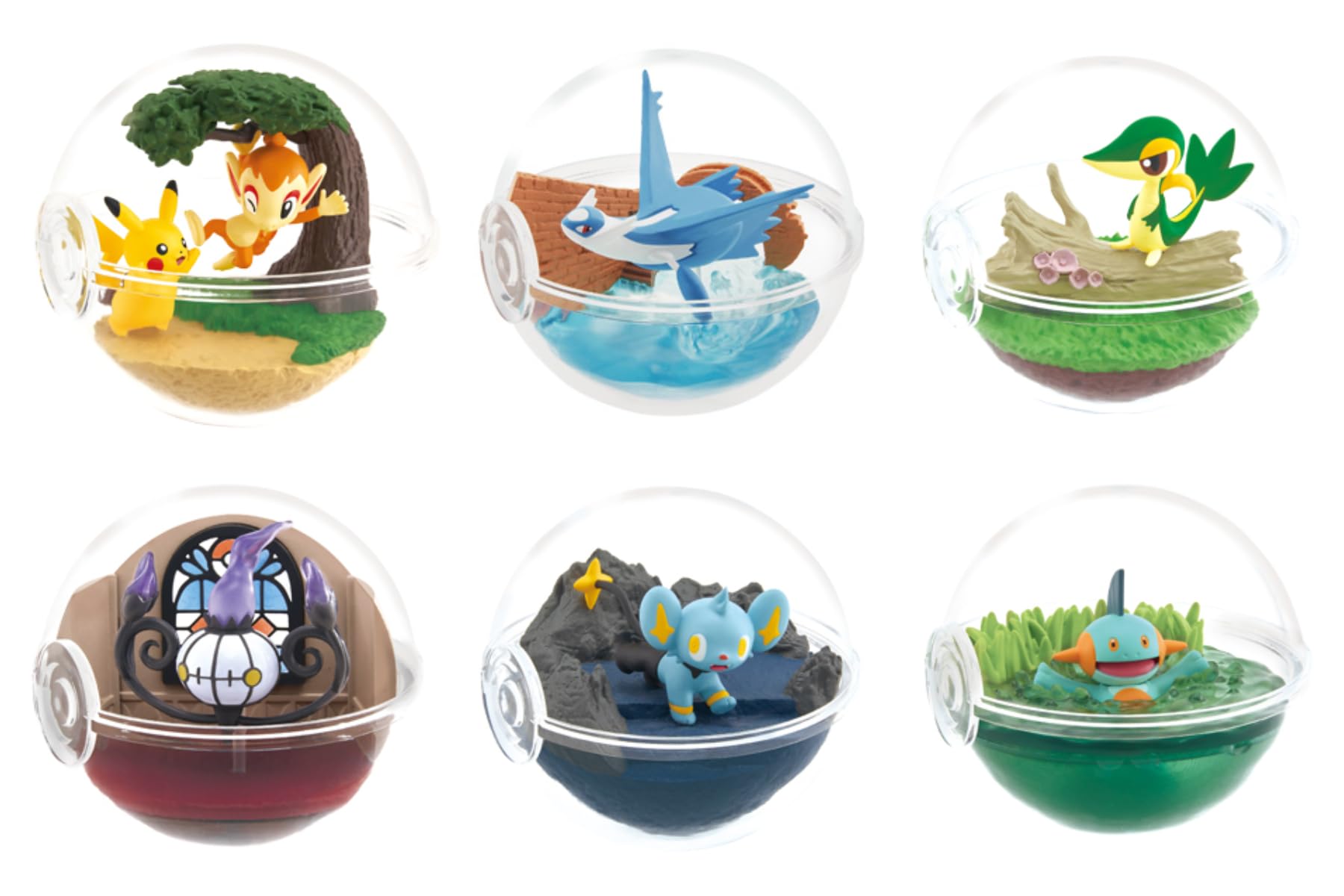 Terrarium Collection 12 Box Set 6 pieces Re-Ment Pokémon (6 types, total)