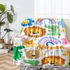 Custom Name Animals Theme Printed Blanket - Perfect for Couch, Bed, Travel & Outdoor Use | Machine Washable, Cozy & Durable.