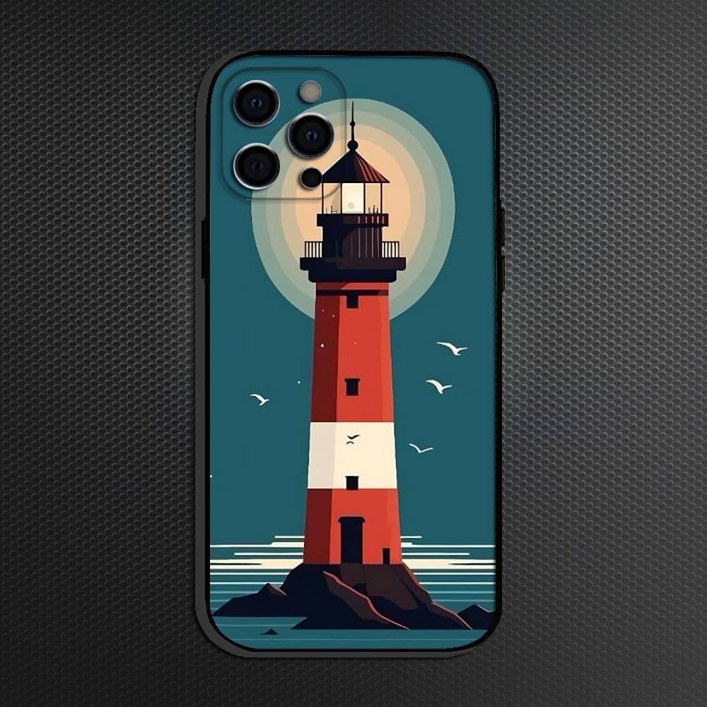 Beacon Phone Case For iPhone 16,15,14,13,12,11 Plus,Pro Max, Others Soft Black Cover