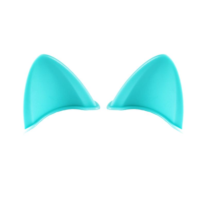 2pcs Universal Helmet Cat Ears Decoration Moto Electric Car Driving Styling Cute Cat Ears Stickers Decor Helmet Accessories