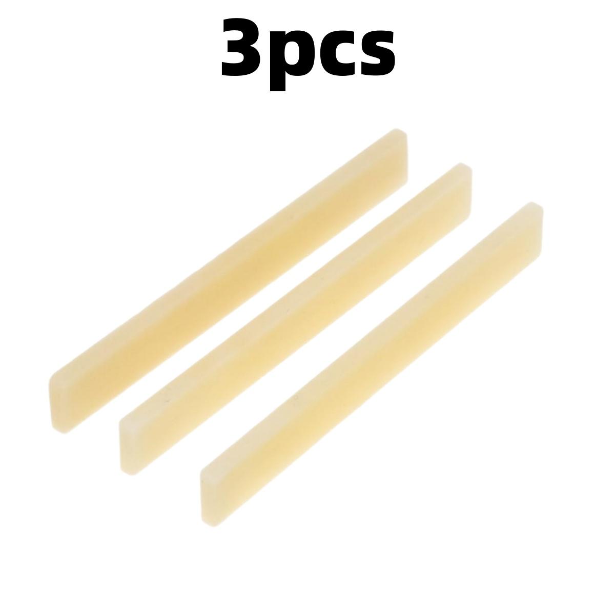 Miwayer 3/5/10Pcs Unbleached Blank Guitar Bridge Saddle Pure Bone  Saddle 80x3x10mm/for Guitar DIY Luthier  Builder