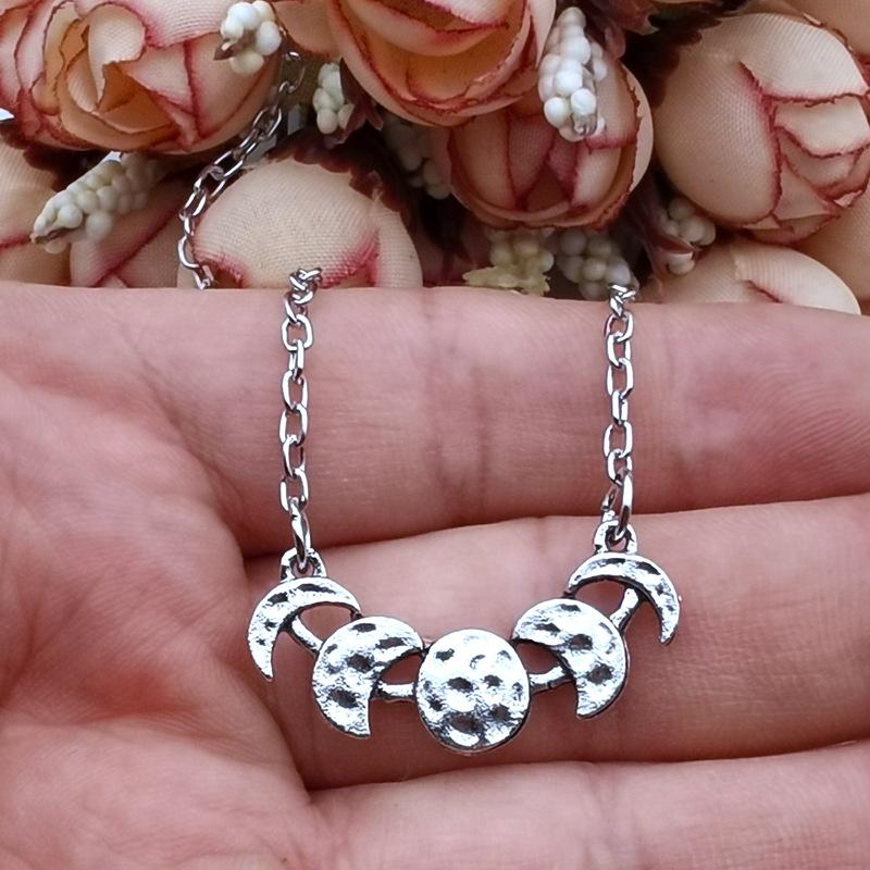 Women s Gothic Moon Moth Necklace - New Halloween Fashion Jewelry