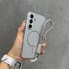 S2 Ultra AG Plating Lanyard Case For Samsung Galaxy S23 Ultra S2 S24 Plus Wireless Charge Wrist Strap Cover
