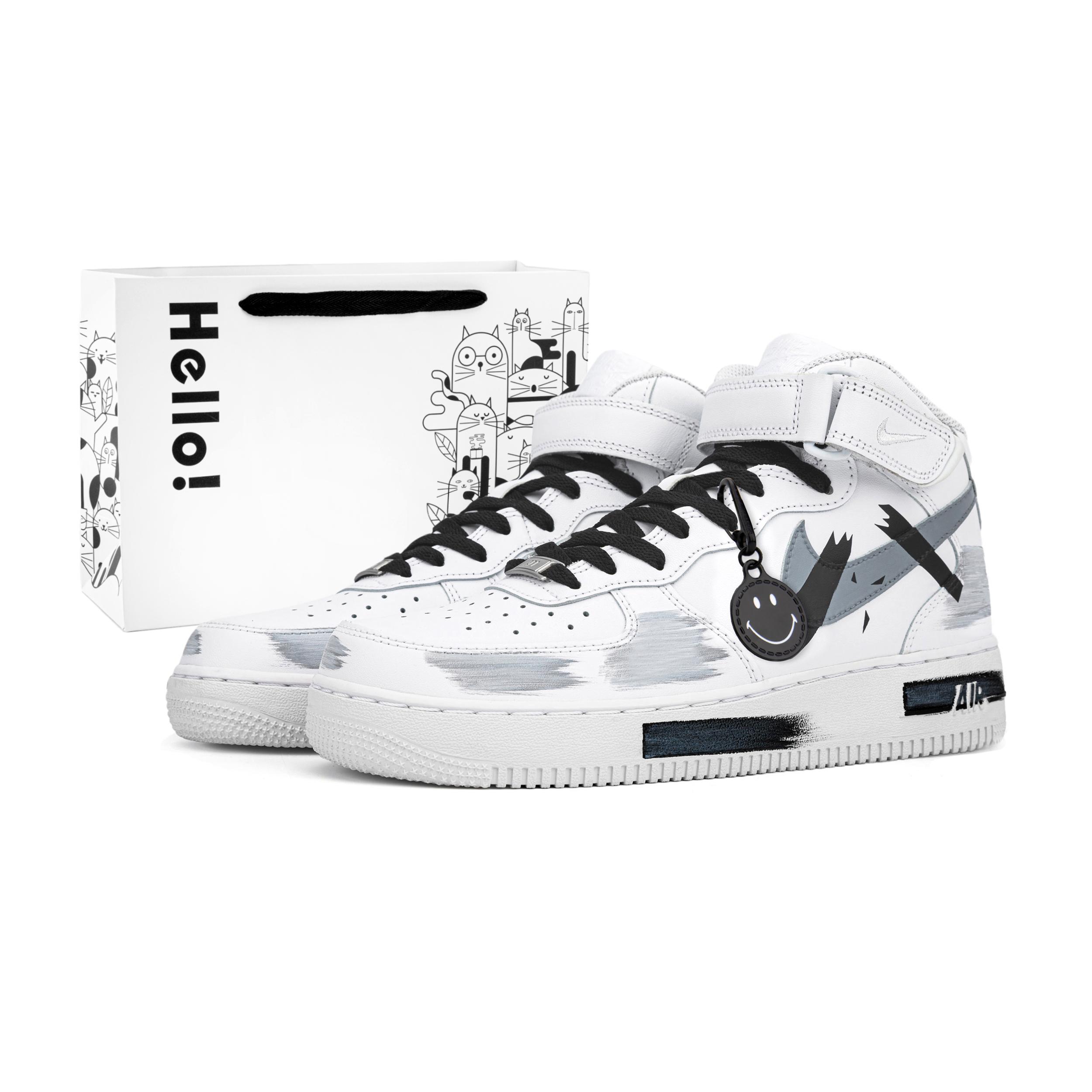 

Nike Air Force 1 Slip Resistant, Abrasion Resistant, Lightweight Mid top Skateboard Shoes Unisex Concrete Gray CW2289-111(Team18-) 35.5