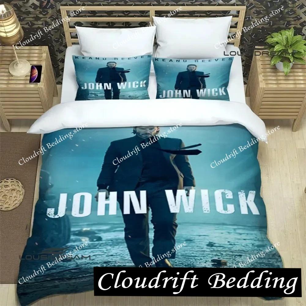 Movie John Wick Printed Bedding Sets Exquisite Bed Supplies Set Duvet Cover Bed Comforter Set Bedding Set Luxury Birthday Gift